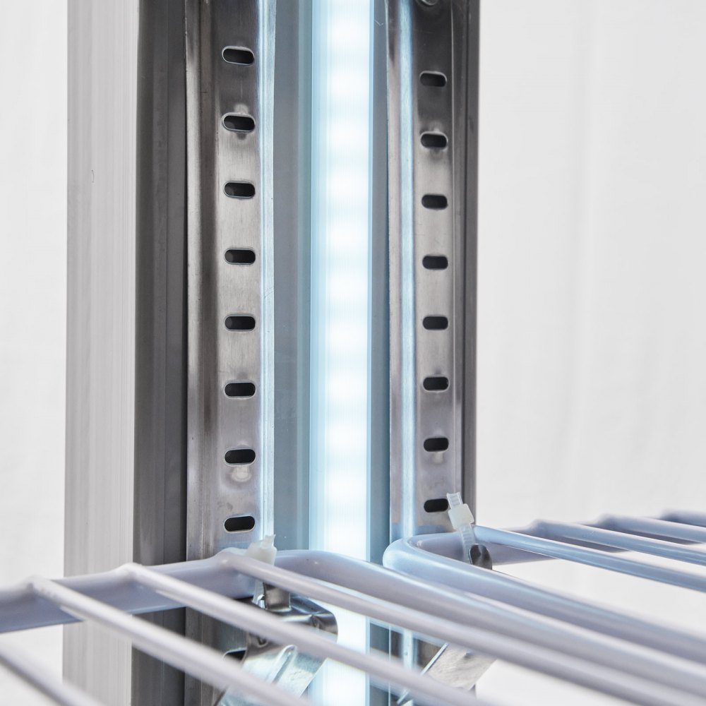 VEVOR Commercial Refrigerator, 32.2 in Width Reach In Upright Refrigeration Double Glass Door, 43.2 Cu.ft Auto-Defrost Stainless Steel Refrigerator with 8 Adjustable Shelves, 32 to 50℉ Temp Range