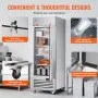VEVOR Commercial Freezer 19.32 Cu.ft, Reach In 27" W Upright Freezer Single Door, Auto-Defrost Stainless Steel Reach-in Freezer with 4 Adjustable Shelves, -13 to 5℉ Temp Control, LED Light, 4 Wheels