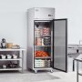 VEVOR Commercial Freezer 20.12 Cu.ft, Reach In Upright Freezer Single Door, Auto-Defrost Stainless Steel Reach-in Freezer with 3 Adjustable Shelves, -13 to 5℉ Temp Control and 4 Wheels