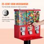 VEVOR Máquina de chicles con soporte, expendedora de monedas, dispensador de dulces vintage, color rojo