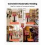 VEVOR Candy Vending Machine, Triple Compartment Candy Vending Machine with Stand, Gumball & Candies Vendings Machines with Built-In Cash Box, Detachable, Vintage Candies Dispenser for Shops, Arcades