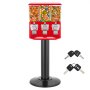 3 Compartments: 1 Round Candy Bin+2 Loose Candy Bins, Plastic Body