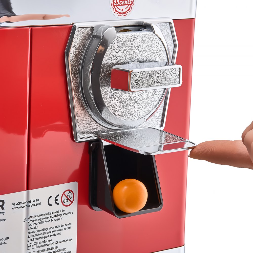 VEVOR Candy Vending Machine, Four Compartment Candy Vending Machine with Stand, Gumball & Candies Vendings Machines with Adjustable Height, Vintage Candies Dispenser for Shop, Arcade, Family Gathering