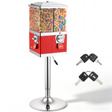 VEVOR Candy Vending Machine, Four Compartment Candy Vending Machine with Stand, Gumball & Candies Vendings Machines with Adjustable Height, Vintage Candies Dispenser for Shop, Arcade, Family Gathering