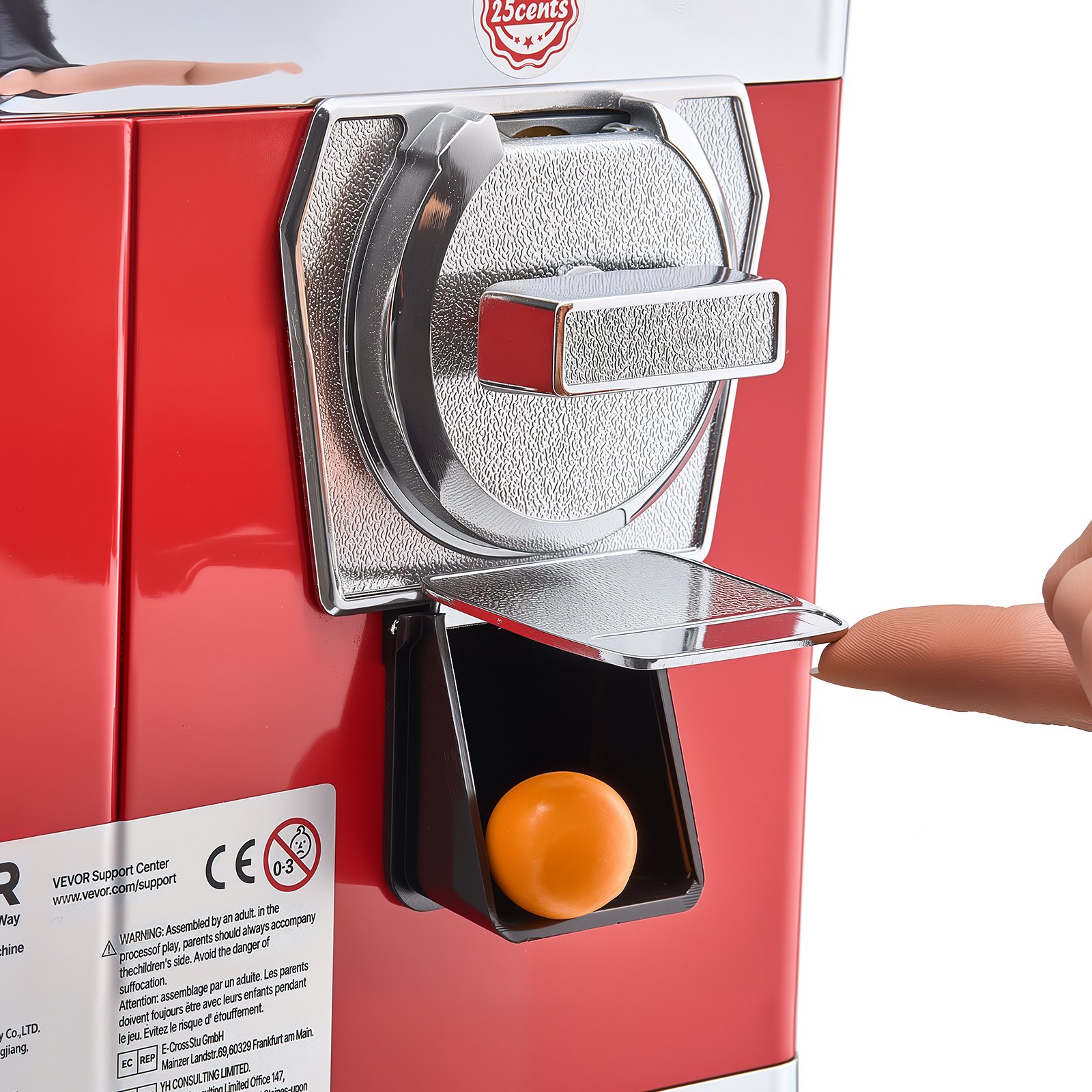 VEVOR Candy Vending Machine, Four Compartment Candy Vending Machine with Stand, Gumball & Candies Vendings Machines with Adjustable Height, Vintage Candies Dispenser for Shop, Arcade, Family Gathering