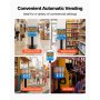 VEVOR Candy Vending Machine, Triple Compartment Candy Vending Machine with Stand, Gumball & Candies Vendings Machines with Built-In Cash Box, Detachable, Vintage Candies Dispenser for Shops, Arcades