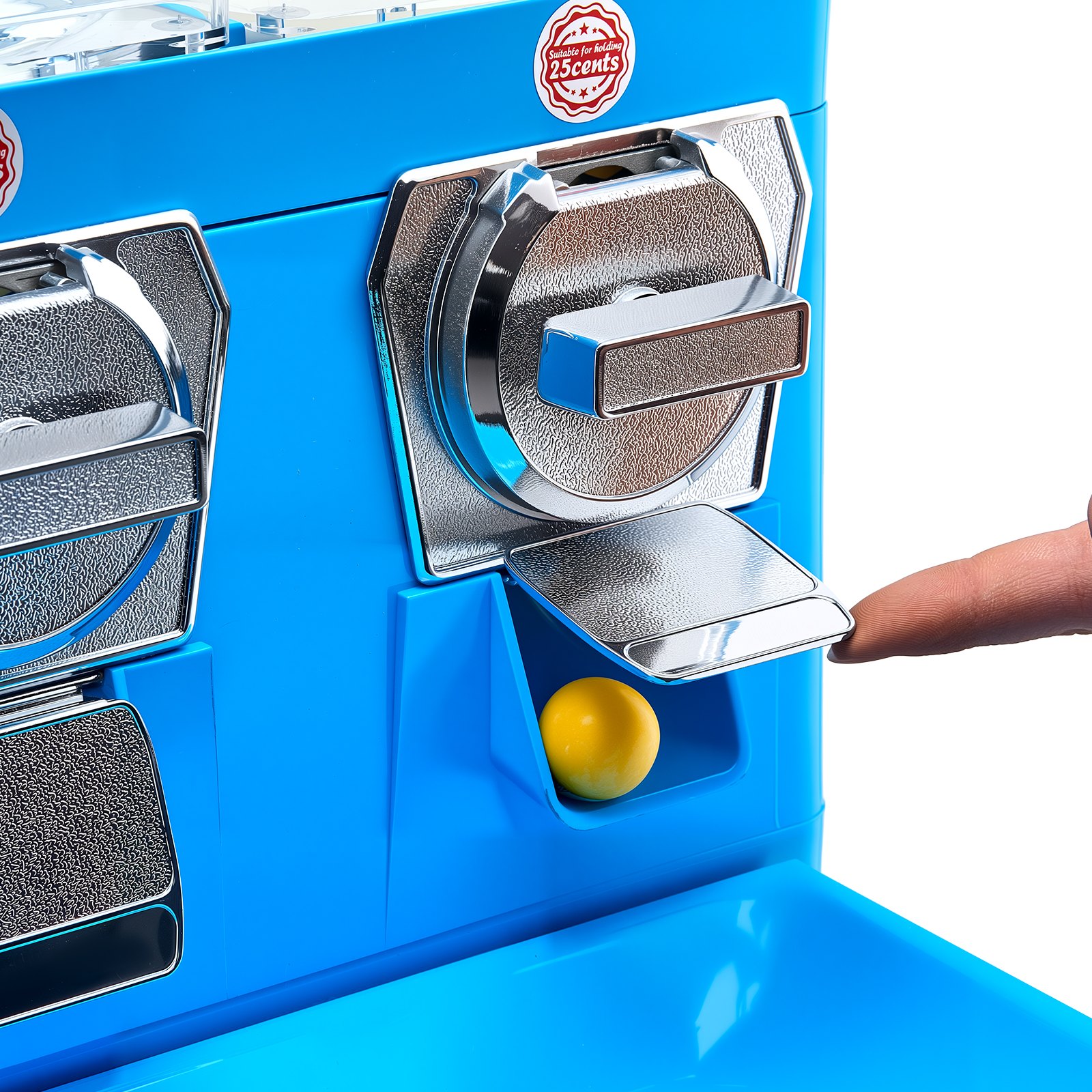 VEVOR Candy Vending Machine, Triple Compartment Candy Vending Machine with Stand, Gumball & Candies Vendings Machines with Built-In Cash Box, Detachable, Vintage Candies Dispenser for Shops, Arcades
