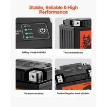 VEVOR Motorcycle Battery 12V 2Ah YTX5L-BS High Performance Powersports Battery