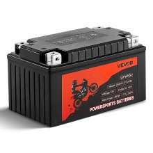 VEVOR Motorcycle Battery 12V 4Ah YTX12-BS High Performance Powersports Battery