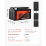 VEVOR Motorcycle Battery, 12 Volt 6Ah, LiFePO4 Lithium Pre-Charged Powersports Battery, Maintenance Free & High Performance, Compatible with ATV, Motorcycle, Jet Skis, Scooter, UTV, and More