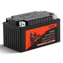 VEVOR Motorcycle Battery 12V 6Ah YTX12-BS High Performance Powersports Battery