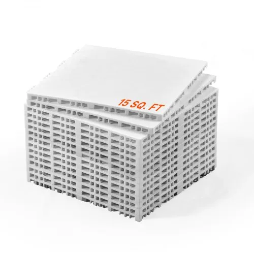 VEVOR Dryland Tiles for Hockey Floor Mat, 12 x 12 in 15 Pcs Interlocking Versatile Training Surface, Dance Floor Tiles, Hockey Training Equipment Board for Shooting (Ash Gray, 15 sq. ft/Box)