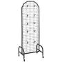 VEVOR 2 Packs Grid Wall Panels, 600 x 1640mm Wire Grid Panels Display Rack, Movable Art Display Shelf with Wheels and 20 Hooks, Black Carbon Steel Gridwall for Craft Show, Decor, Storage, Notice Board