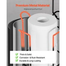 VEVOR Free Standing Toilet Paper Holder with Shelf Mega Rolls Toilet Roll Holder