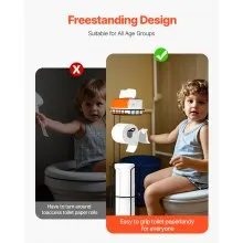 VEVOR Free Standing Toilet Paper Holder with Shelf Mega Rolls Toilet Roll Holder