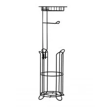 VEVOR Free Standing Toilet Paper Holder with Shelf Mega Rolls Toilet Roll Holder