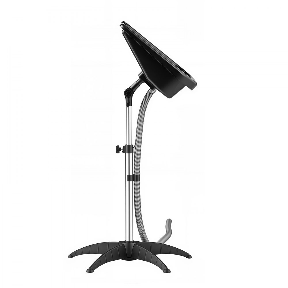 VEVOR Portable Shampoo Bowl 270° Rotating Salon Sink Basin with Drain Hose, for Salons, Home Care, Seniors & Disabled, Height and Angle Adjustable, Hair Washing Station with Hose Storage C-Clip, Black
