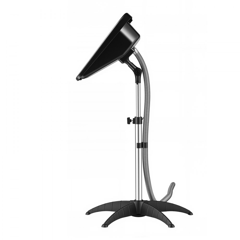 VEVOR Portable Shampoo Bowl 270° Rotating Salon Sink Basin with Drain Hose, for Salons, Home Care, Seniors & Disabled, Height and Angle Adjustable, Hair Washing Station with Hose Storage C-Clip, Black