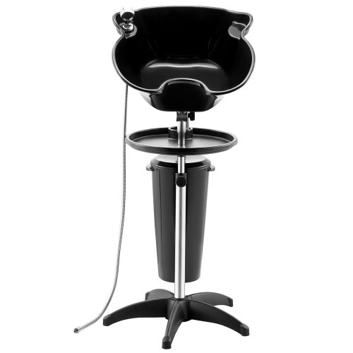 VEVOR Portable Shampoo Bowl, Deep Shampoo Sink with Adjustable