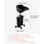 VEVOR Portable Shampoo Bowl, Shampoo Sink for Washing Hair with Electric Pump, Includes 2 Buckets 2 Showerheads, Drain Hose, Height and Angle Adjustable Portable Wash Bowl for Home Salon Use, Black
