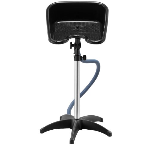 VEVOR Portable Shampoo Bowl, Shampoo Sink with Adjustable Height & Angle, Salon Hair Wash Sink with Drain Hose and Star-Shaped Support Base for Barbershop Beauty Spa Center Home Use