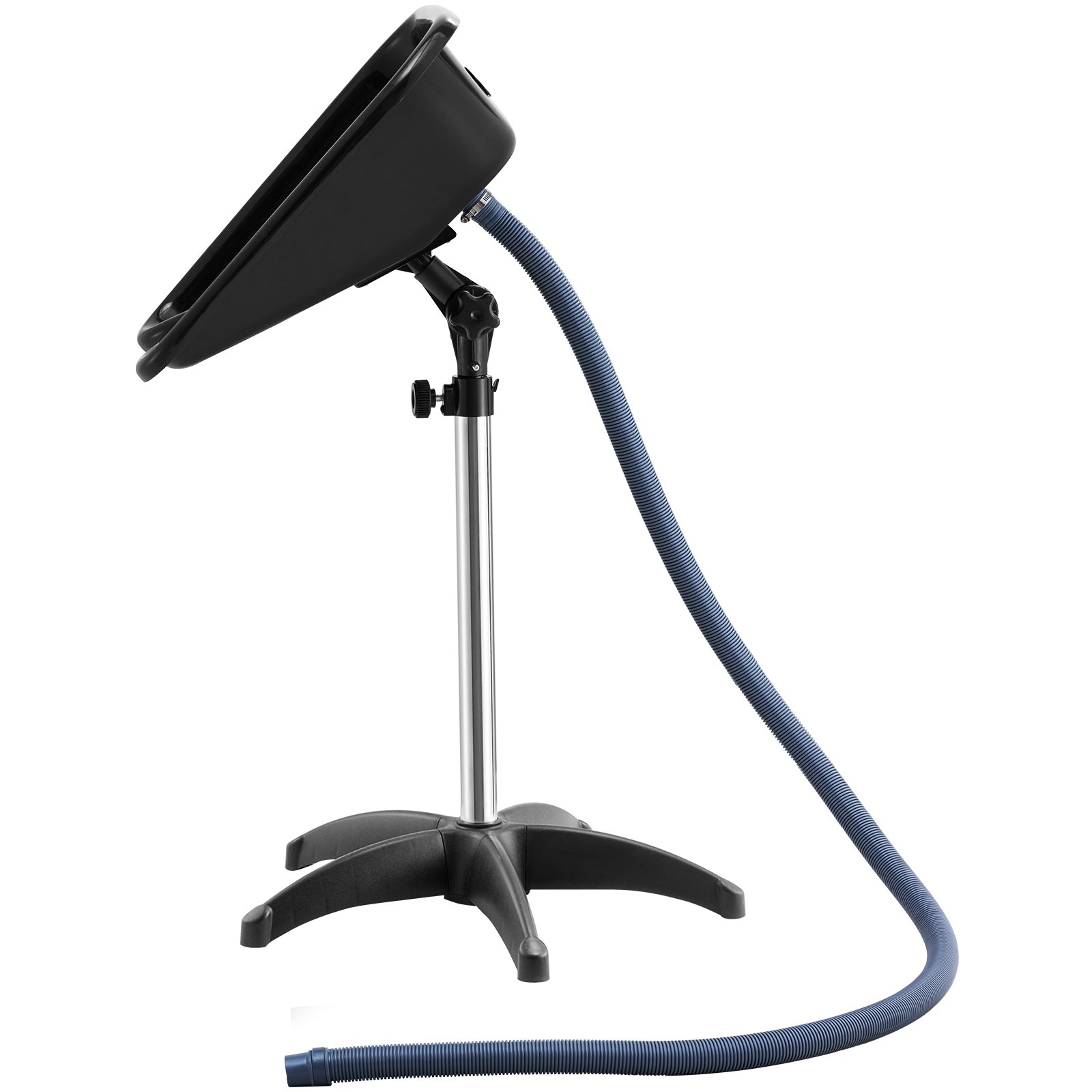 VEVOR Portable Shampoo Bowl, Shampoo Sink with Adjustable Height & Angle, Salon Hair Wash Sink with Drain Hose and Star-Shaped Support Base for Barbershop Beauty Spa Center Home Use