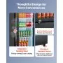 VEVOR Commercial Merchandiser Refrigerator, 12.7 Cu.Ft / 360 L Glass Door Display Refrigerator, Upright Beverage Cooler with Customizable Lightbox, 4 Adjustable Shelves & Soft LED Light for Home Shops