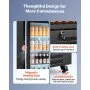 VEVOR Commercial Merchandiser Refrigerator, 15.9 Cu.Ft / 450 L Glass Door Display Refrigerator, Upright Beverage Cooler with Customizable Lightbox, 4 Adjustable Shelves & Soft LED Light for Home Shops