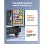 VEVOR Commercial Merchandiser Refrigerator, 12.4 Cu.Ft / 350 L Glass Door Display Refrigerator, Upright Beverage Cooler Fridge with 5 Adjustable Shelves, Soft LED Light & Casters for Homes Shops Bars