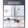 VEVOR Commercial Merchandiser Refrigerator, 35.3 Cu.Ft / 1000L Upright Beverage Cooler, 2 Glass Door Display Refrigerator with Customizable Lightbox, 8 Adjustable Shelves, Soft LED Lighting & Casters
