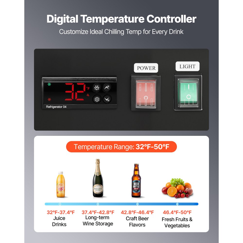 VEVOR Commercial Merchandiser Refrigerator, 20.8 Cu.Ft / 590L Upright Beverage Cooler, 2 Glass Door Display Refrigerator with Customizable Lightbox, 8 Adjustable Shelves, Soft LED Lighting & Casters