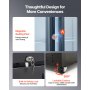 VEVOR Commercial Merchandiser Refrigerator, 20.8 Cu.Ft / 590L Upright Beverage Cooler, 2 Glass Door Display Refrigerator with Customizable Lightbox, 8 Adjustable Shelves, Soft LED Lighting & Casters