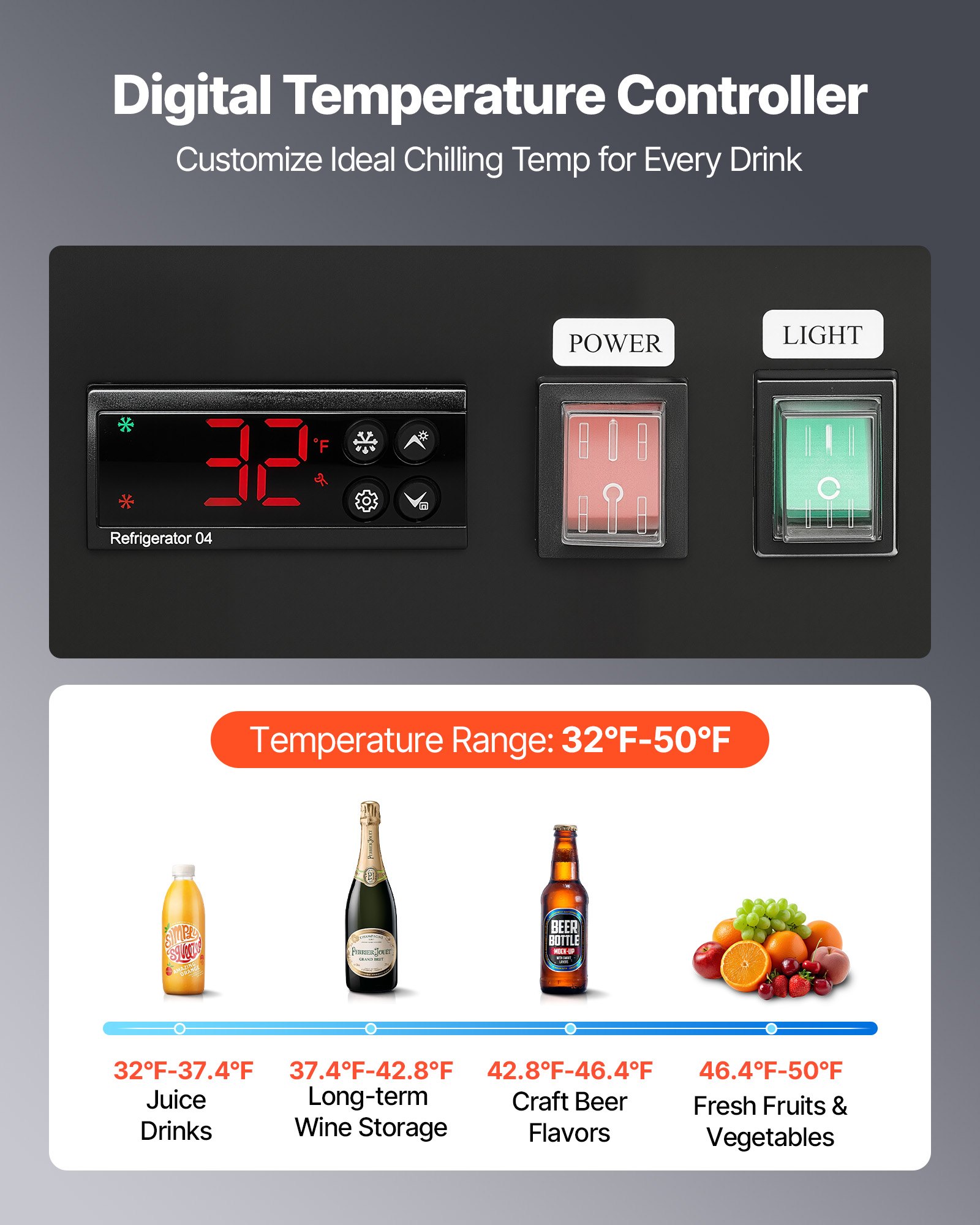 VEVOR Commercial Merchandiser Refrigerator, 20.8 Cu.Ft / 590L Upright Beverage Cooler, 2 Glass Door Display Refrigerator with Customizable Lightbox, 8 Adjustable Shelves, Soft LED Lighting & Casters