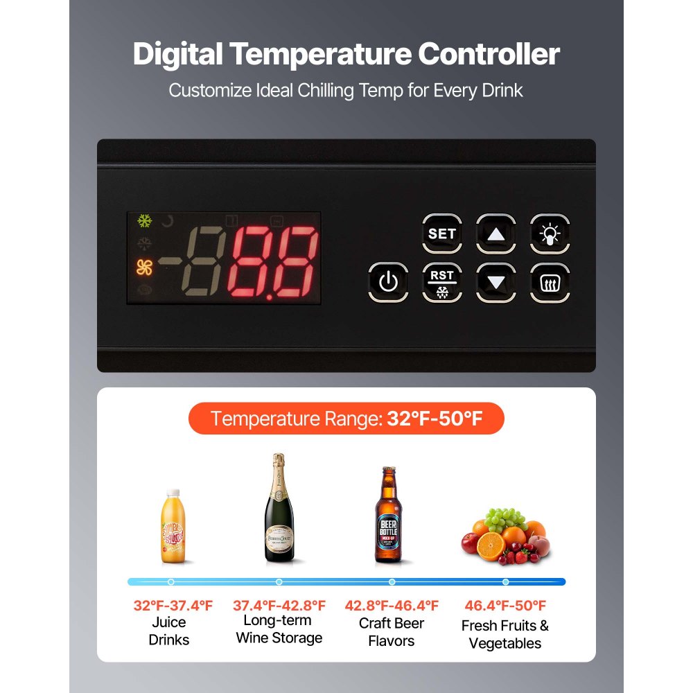 VEVOR Commercial Merchandiser Refrigerator, 24.9 Cu.Ft / 705L Upright Beverage Cooler, 2 Glass Door Display Refrigerator with 5 Adjustable Shelves, Soft LED Light & Casters for Bars Shops Supermarkets