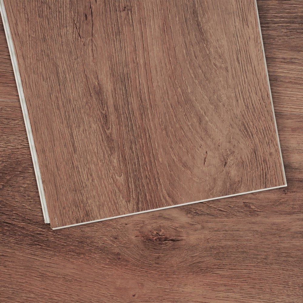 Zámkové vinylové podlahové dlaždice VEVOR 1220 X 185 mm, 10 dlaždíc s hrúbkou 5,5 mm na zaklapnutie, sýtohnedá drevená podlaha pre domácich majstrov, kuchyne, jedálne, spálne a kúpeľne, jednoduché pre domácu výzdobu