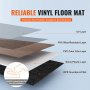 VEVOR Interlocking Vinyl Floor Tiles 1220 X 185 mm, 10 Tiles 5.5mm Thick Snap Together, Deep Brown Wood Grain DIY Flooring for Kitchen, Dining Room, Bedrooms & Bathrooms, Easy for Home Decor