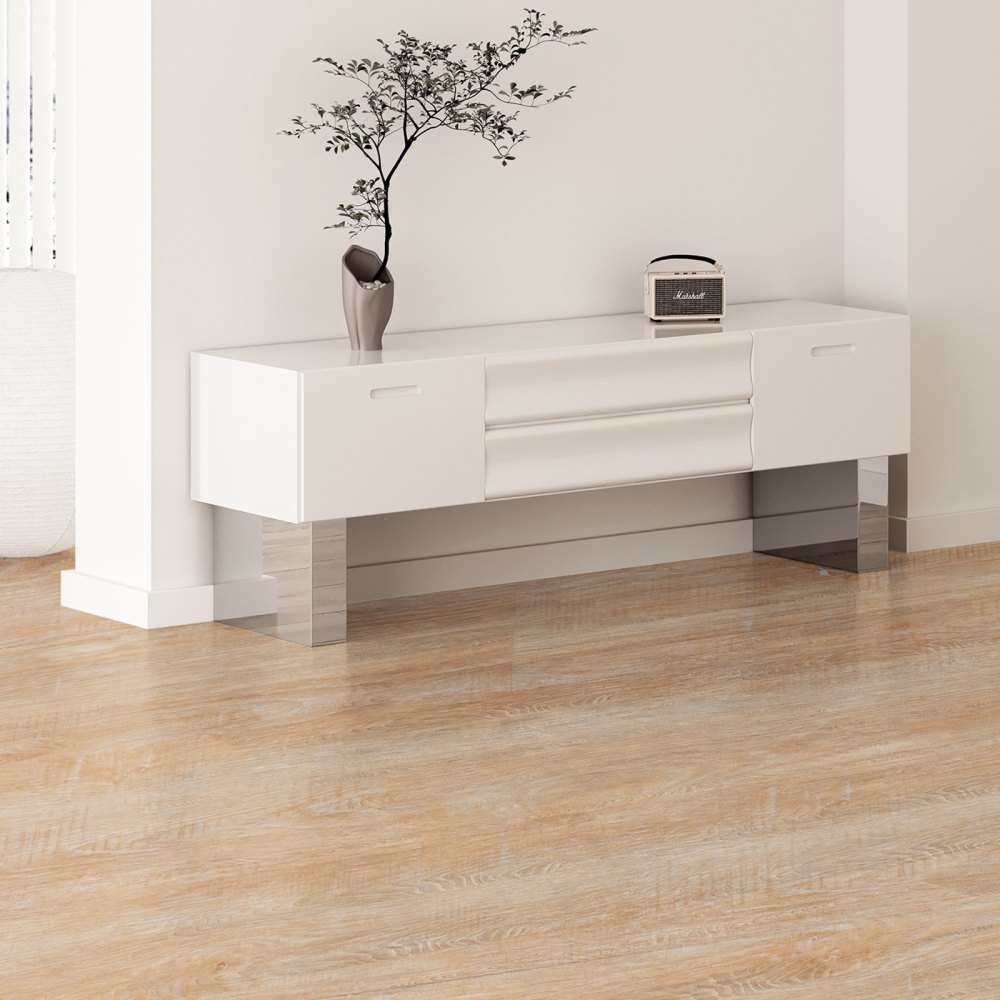 VEVOR Interlocking Vinyl Floor Tiles 1220 X 185 mm, 10 Tiles 5.5mm Thick Snap Together, Natural Wood Grain DIY Flooring for Kitchen, Dining Room, Bedrooms & Bathrooms, Easy for Home Decor