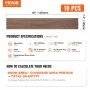 VEVOR Interlocking Vinyl Floor Tiles 48 x 7.3 inch, 10 Tiles 5.5mm Thick Snap Together, Deep Brown Wood Grain DIY Flooring for Kitchen, Dining Room, Bedrooms & Bathrooms, Easy for Home Decor