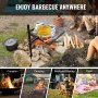 VEVOR Grătar pivotant pentru foc de tabără Grătar de gătit cu foc deschis din oțel rezistent, reglabil