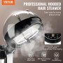 VEVOR Professional Hair Steamer 11,81-tommer Ionic Hair Steamer med hætte med 2 tilstande