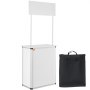 VEVOR Portable Tradeshow Podium Table, 785 x 380 x 1815 mm, Display Exhibition Counter Stand Booth Fair with Wall, Foldable Promotion Retail Bar Table Pop Up Podium with Storage Rack/Carrying Bag