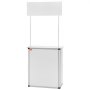 VEVOR promotion counter with white display board and sturdy aluminum frame, ideal for events and exhibitions.
