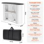 VEVOR Portable Tradeshow Podium Table, 51.18" x 18.31" x 37.4", Display Exhibition Counter Stand Booth Fair with Wall, Foldable Promotion Retail Bar Table Pop Up Podium with Storage Rack, Carrying Bag
