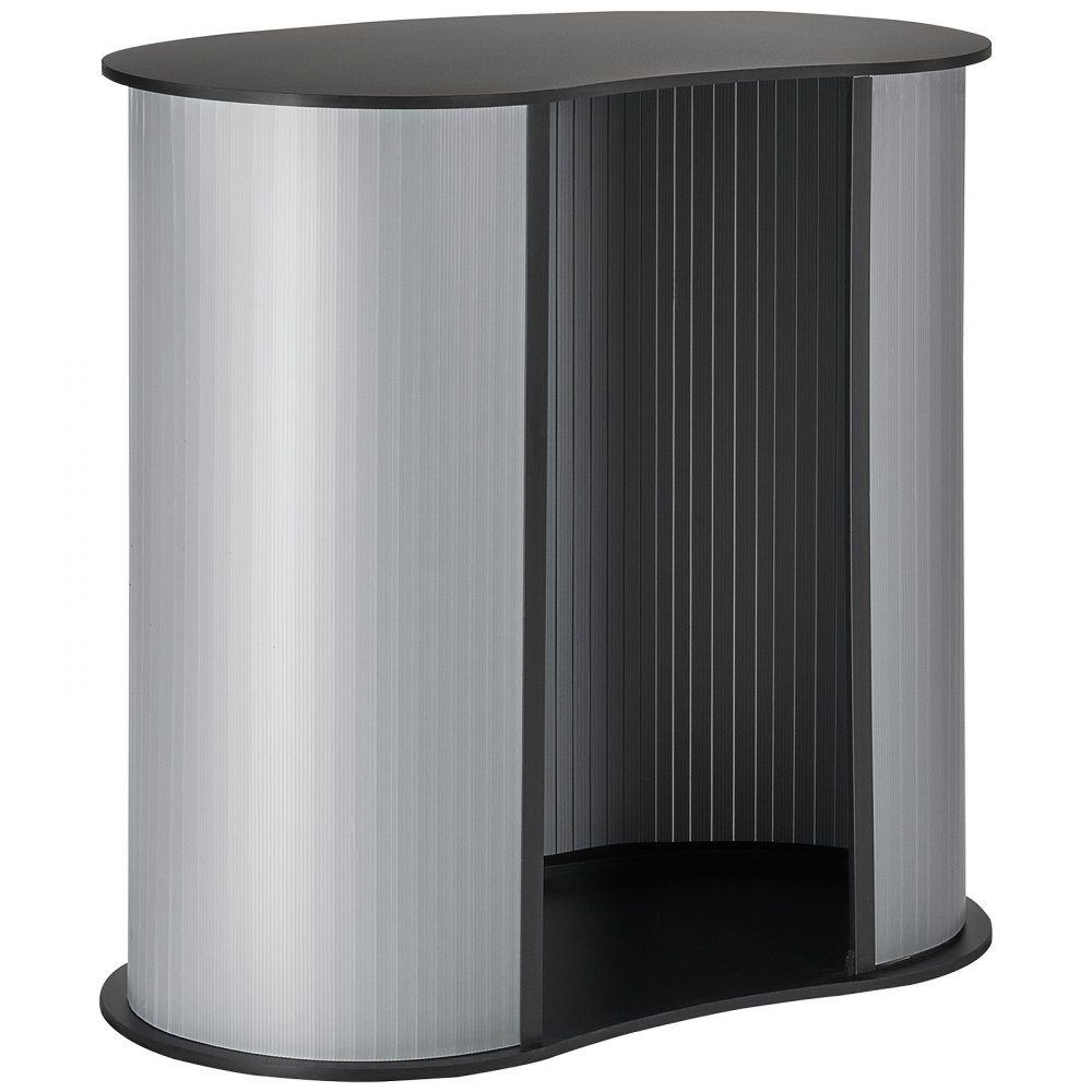 VEVOR Portable Tradeshow Podium Table, 35.43" x 19.29" x 37.01", Display Exhibition Counter Stand Booth Fair with Wall, Foldable Promotion Retail Bar Table Pop Up Podium Counter with Carrying Bag