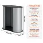 VEVOR Portable Tradeshow Podium Table, 900 x 490 x 940 mm, Display Exhibition Counter Stand Booth Fair with Wall, Foldable Promotion Retail Bar Table Pop Up Podium Counter Stand with Carrying Bag