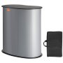 VEVOR Portable Tradeshow Podium Table, 90 × 49 × 94 cm, Display Exhibition Counter Stand Booth Fair with Wall, Foldable Promotion Retail Bar Table Pop Up Podium Counter with Carrying Bag