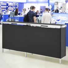 VEVOR Extra Long Folding Portable Bar Table - Tradeshow Podium Table for Indoor