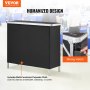 VEVOR Portable Tradeshow Podium Table, 38.39" x 15.16" x 34.25", Display Exhibition Counter Stand Booth Fair with Wall, Foldable Promotion Retail Bar Table Podium with Storage Rack and Carrying Bag