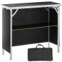 VEVOR Portable Tradeshow Podium Table, 975 x 385 x 870 mm, Display Exhibition Counter Stand Booth Fair with Wall, Foldable Promotion Retail Bar Table Podium with Storage Rack and Carrying Bag