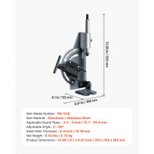 Pipe Tubing Notcher for 1/2 to 2-inch Pipes with 0 - 60° Adjustable Angle